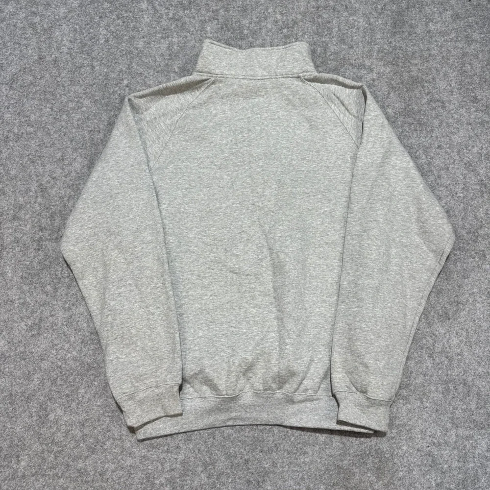Reebok Mens Quarter Zip Pullover Sweatshirt Heather Gray RBLK111704 Large NWT